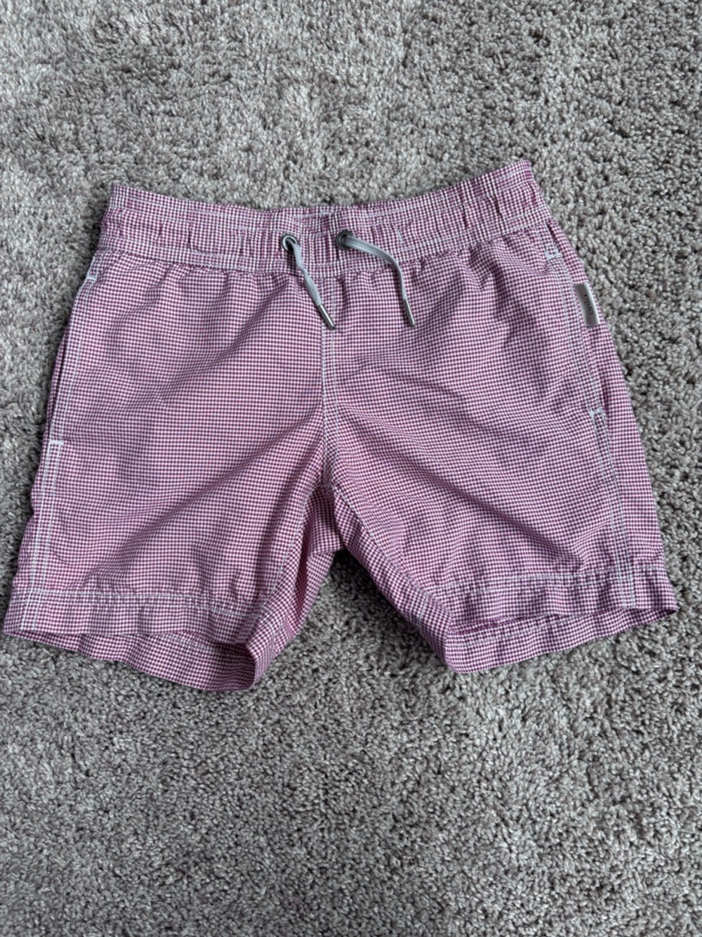 Onia Boys Swim Trunks – Red Plaid – Size 2T